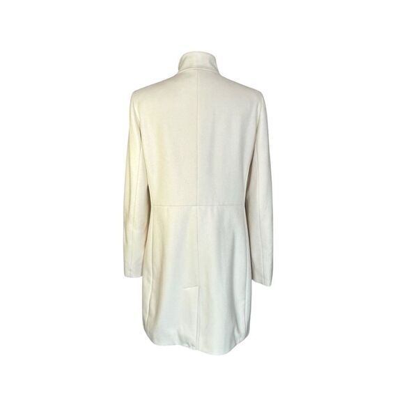 Via Spiga Cream Wool Blend Toggle Closure Tailored Coat | Size 8 - Picture 6 of 11